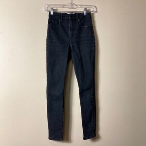 Everlane Authentic Stretch High Rise Ankle Skinny Jean Black